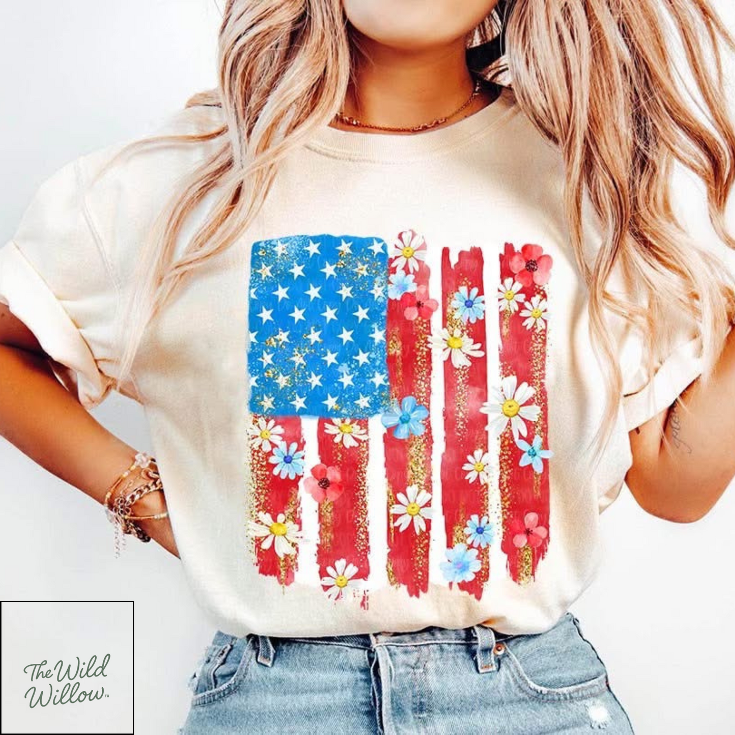 Flag Flowers Graphic