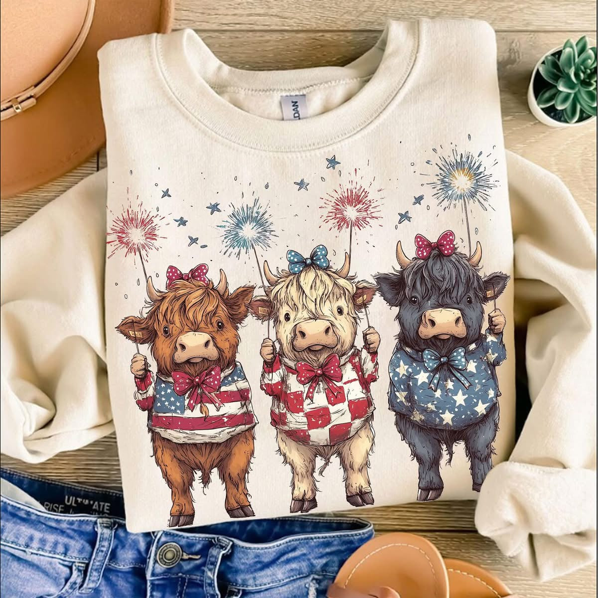 Patriot Cows Graphic