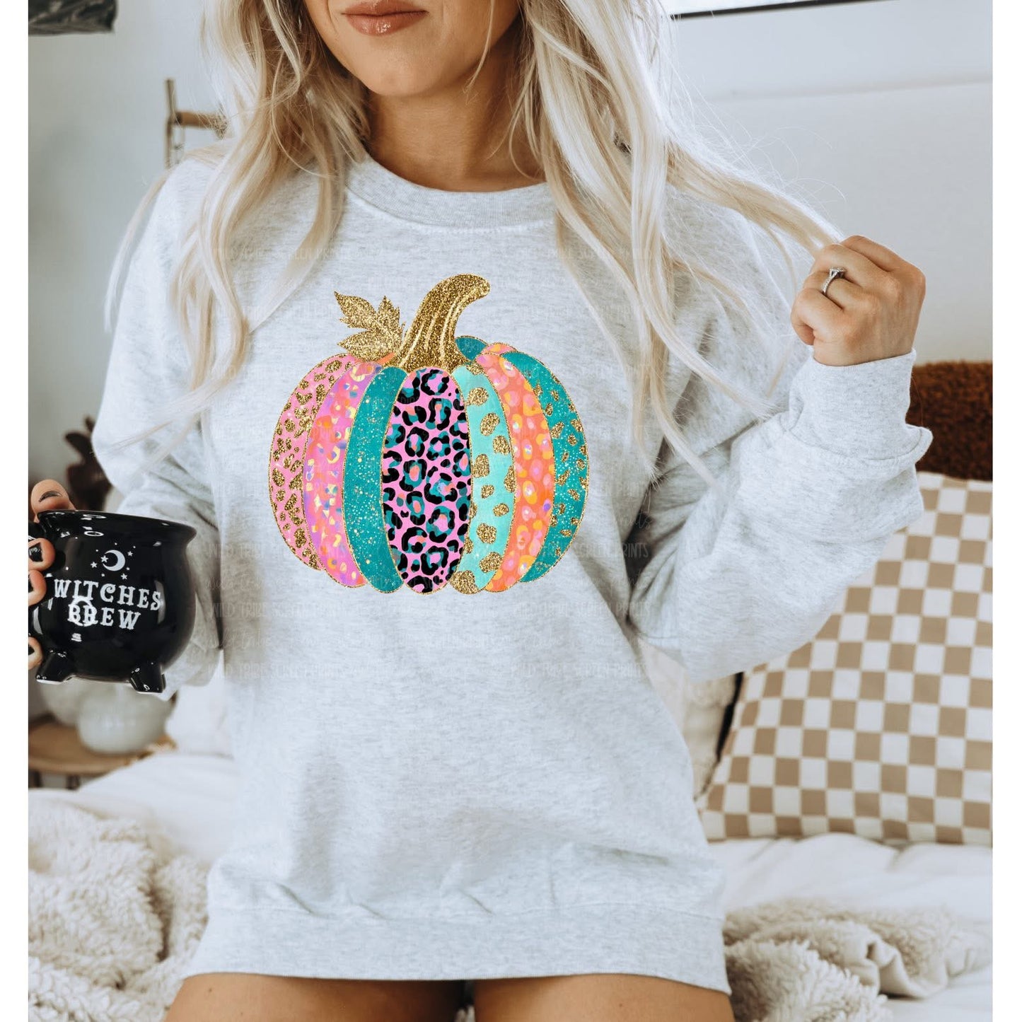 Colorful Cheetah Pumpkin