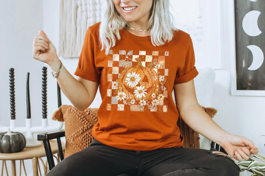Checkered Pumpkin Graphic