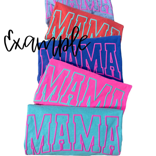 MAMA Outline Puff Graphic