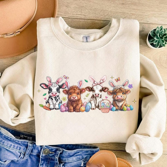 Easter Cows Graphic